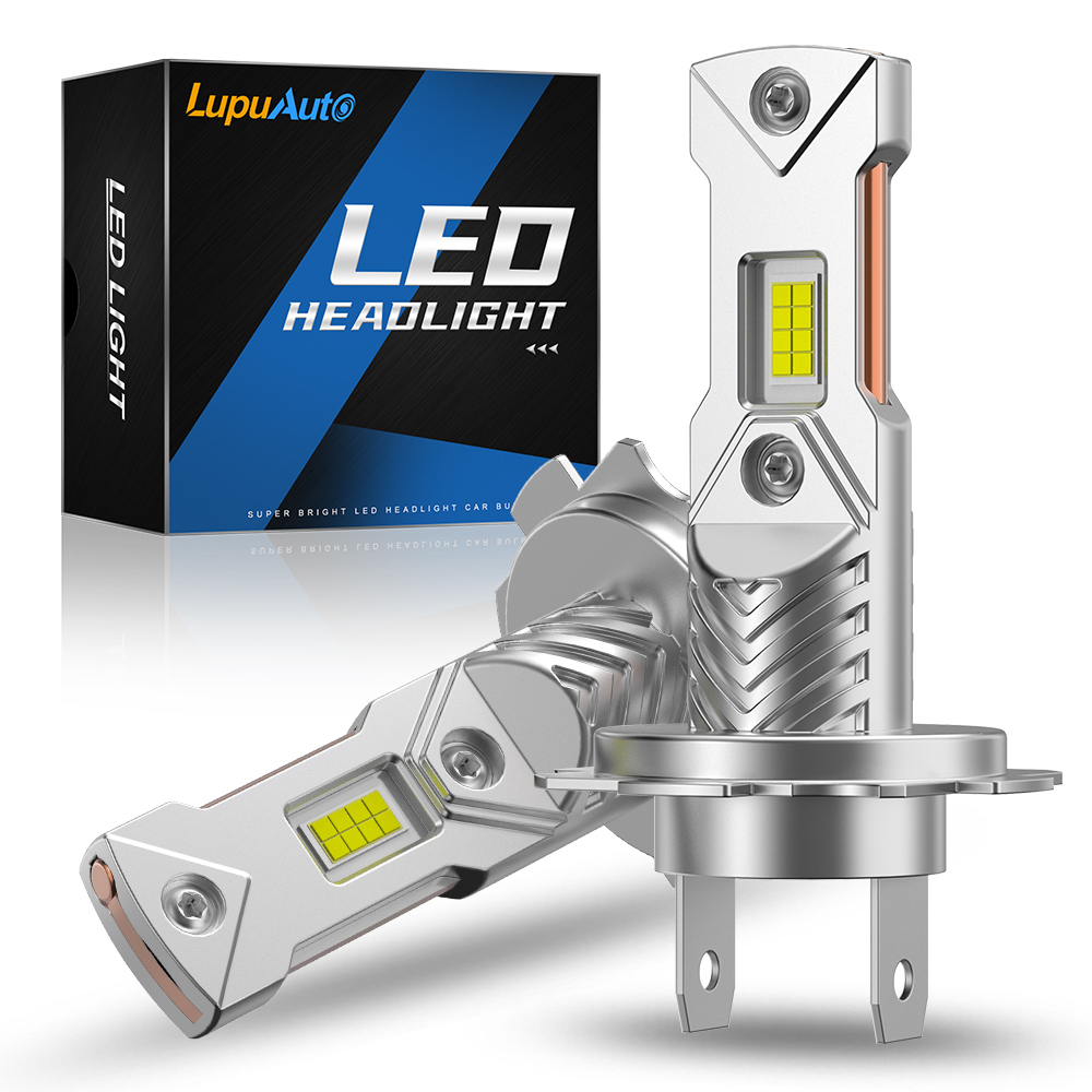 2pcs 2025 Upgraded H7 LED Headlight Bulbs Canbus 1:1 Mini Size 6500K 16000LM No Adapter Required Fanless LED Kit H7 Fog lights