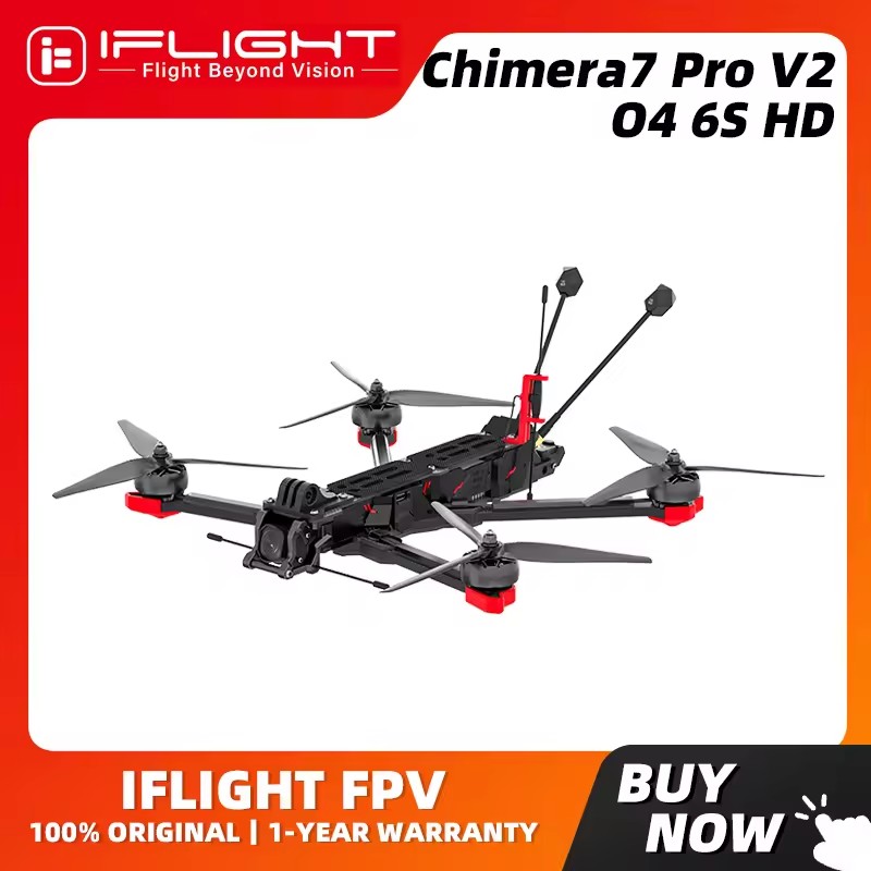 IFlight Chimera7 Pro V2 O4 6S HD 長距離クワッド - F722 55A XING2 2809 1250KV O4 プロ エア ユニット