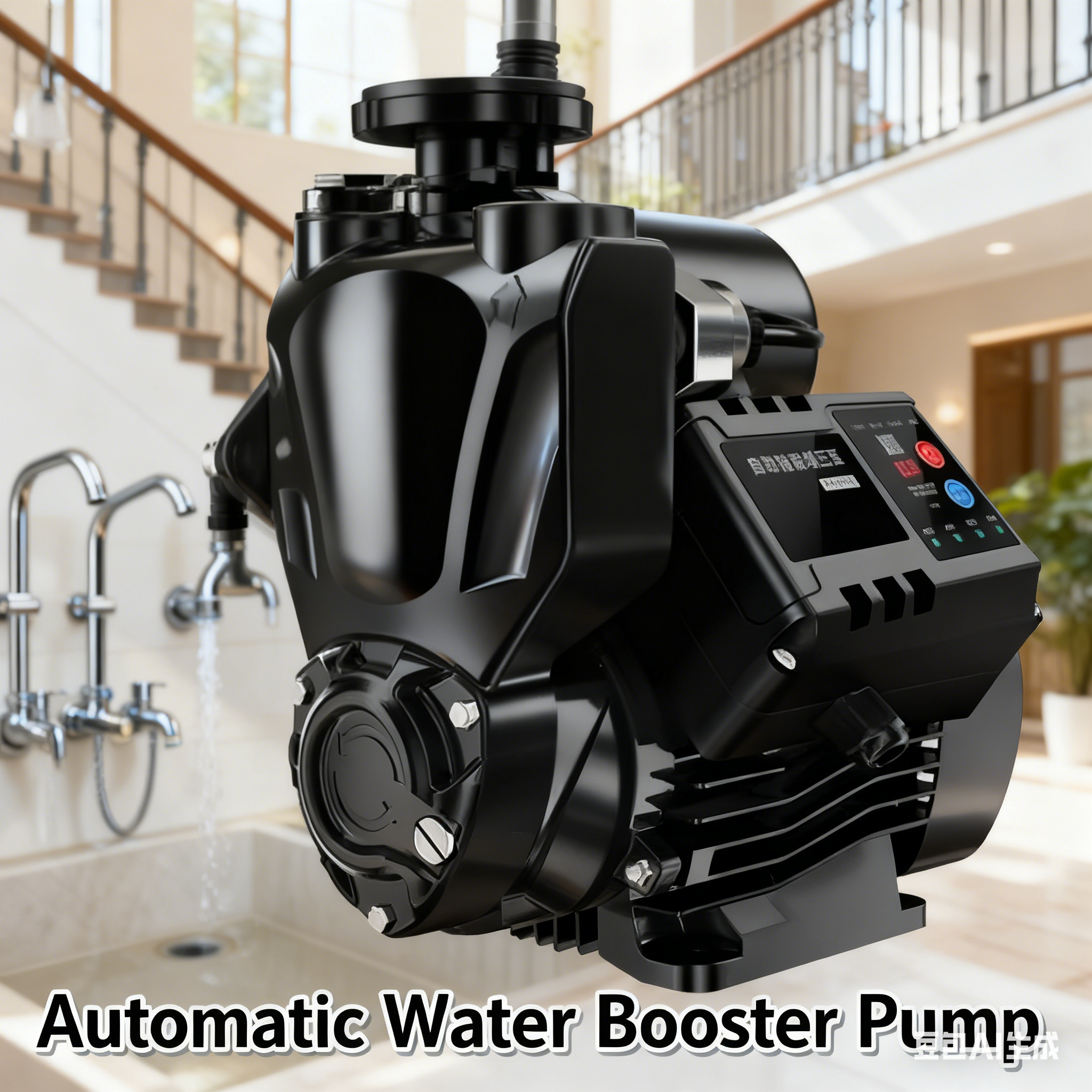 電気温水ブースターポンプ自動ミュート水道水圧力ポンプ家庭用給湯器ブースターポンプ自吸式ウォーターポンプ