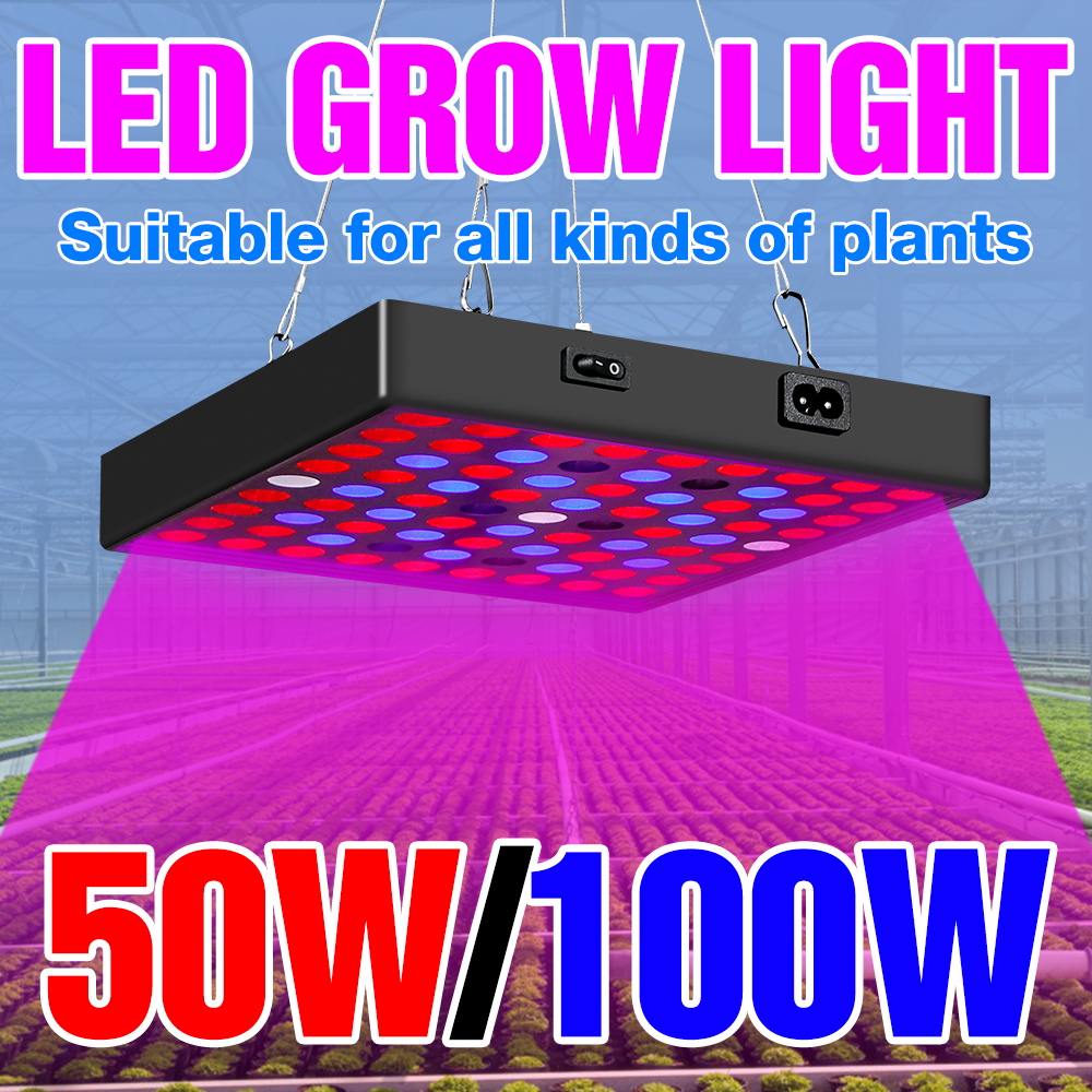 100 ワット 50 ワット LED 成長ライトフルスペクトル植物水耕栽培ランプ IR UR 屋内花サボテン多肉植物フィル照明