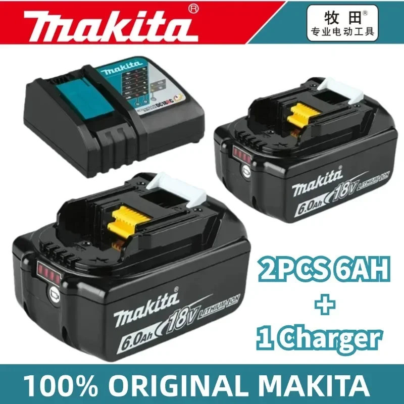 100% オリジナルマキタバッテリー 18V 6.0Ah 充電式 LI-lon バッテリー交換マキタ BL1830BL1840BL1850BL1860B 電動工具バッテリー