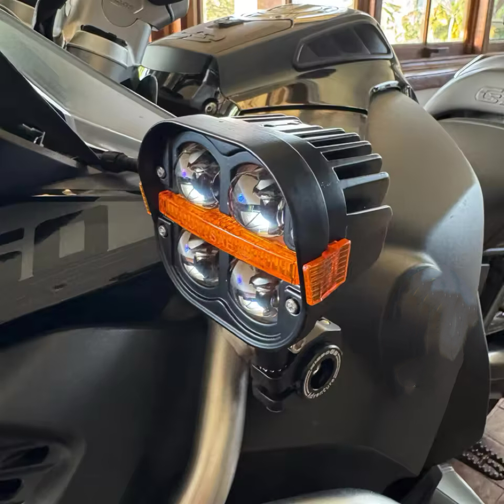 4 "LED ワークライトスポットライトフォグライトドライビングランプデュアルカラー DRL BMW R1200GS R1250GS F800 F850 F900 オートバイ SUV ATV UTV