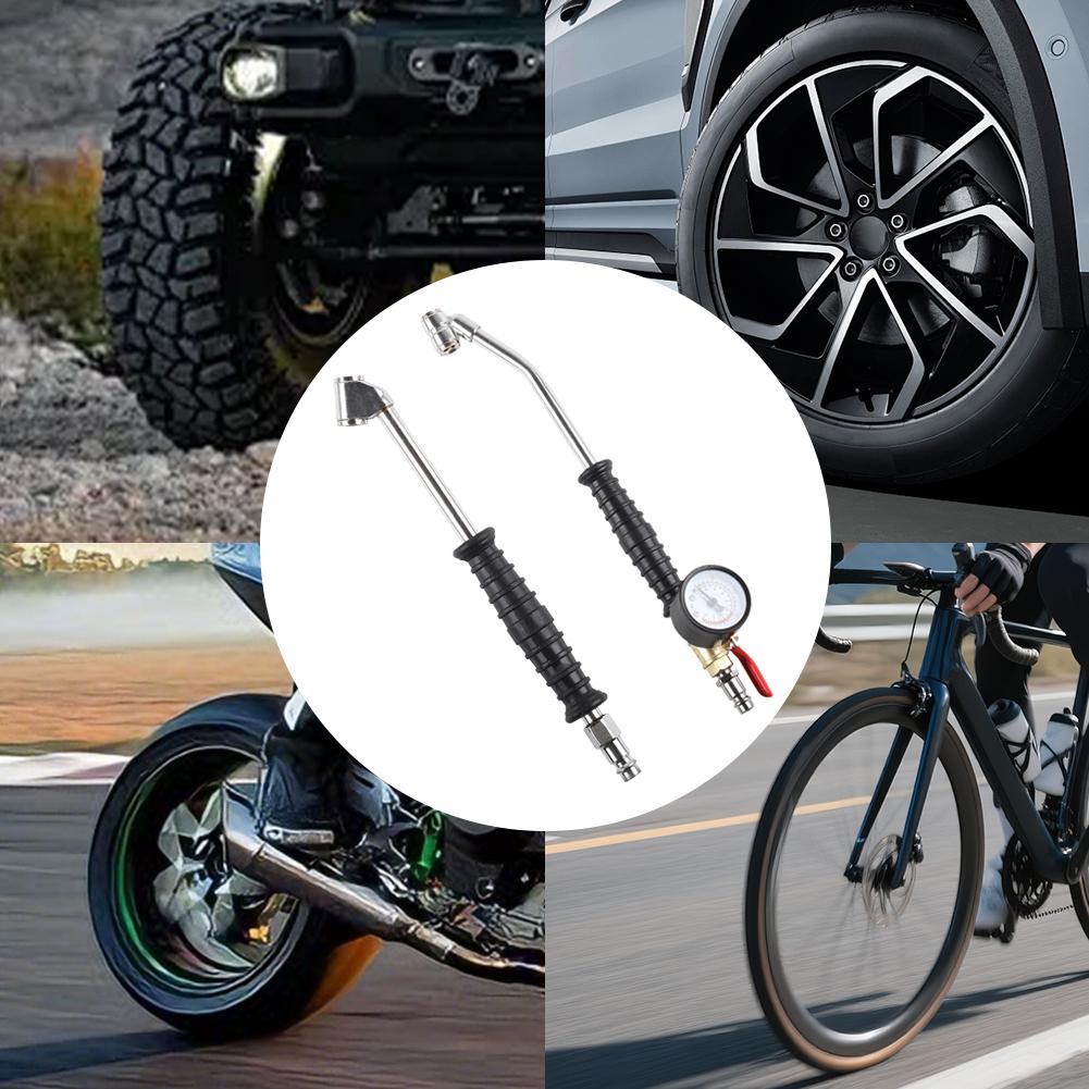 車のタイヤのエアポンプエアノズル自動車タイヤ高圧エアポンプノズル自転車車用インフレータブルデュアルヘッドチャックバルブツール K4N2