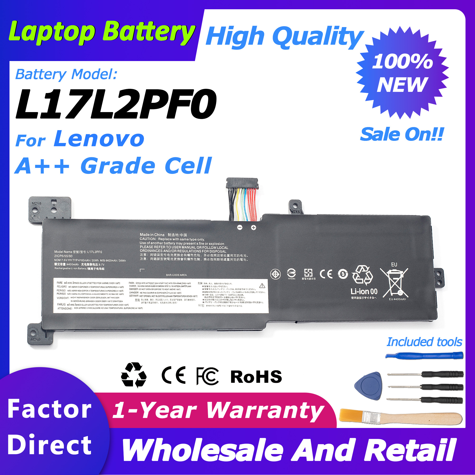 L17L2PF0 純正バッテリー Lenovo IdeaPad 320-14ABR シリーズ 320-15ABR 15IKB ノートパソコンのバッテリー 3980mah