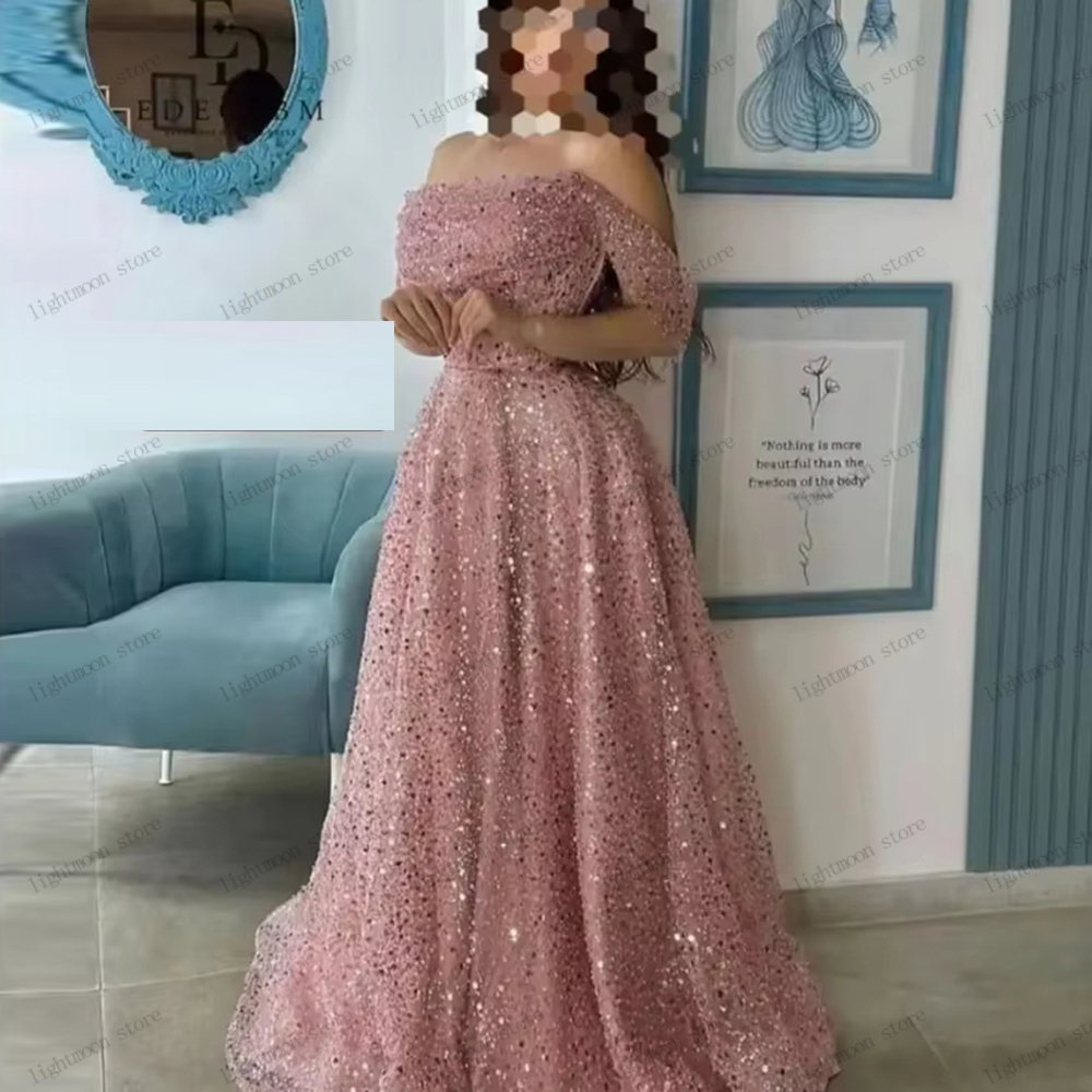 Sparkling Evening Dresses Glitter Prom Dress Beading Tiered Robes For Women فساتين سهرة Elegant Vestidos De Gala Customized 2026
