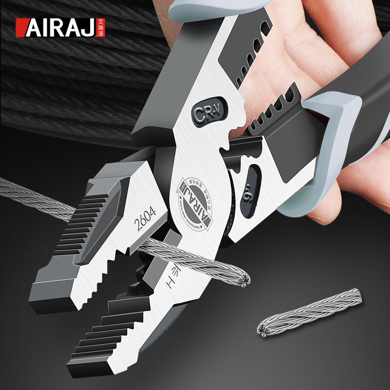 AIRAJ 7/8/9 インチワイヤープライヤーシャープ大開口ストリッププライヤー工業用グレード多機能ハードウェア手動ツール