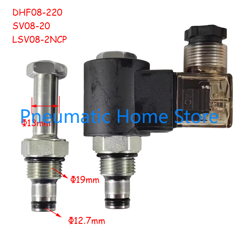 2 ポジション 2 ウェイ整流圧力リリーフ油圧ねじカートリッジ電磁弁 DHF08-220 SV08-20 V2068