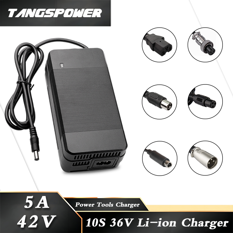 42V 5A リチウムイオン電池充電器 10S 36V リチウム電池パック急速充電電気製品充電器冷却ファン高品質
