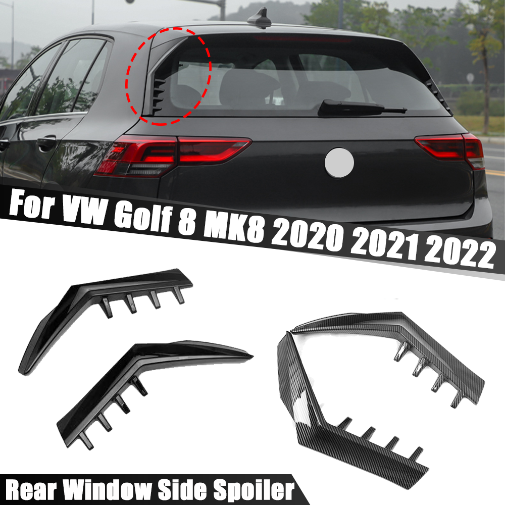 リアウィンドウサイドスポイラーフォルクスワーゲン VW ゴルフ 8 MK8 GTI GTD TSI TDI 2020 2021 2022 2023 カバーミラーカナードスプリッターチューニング
