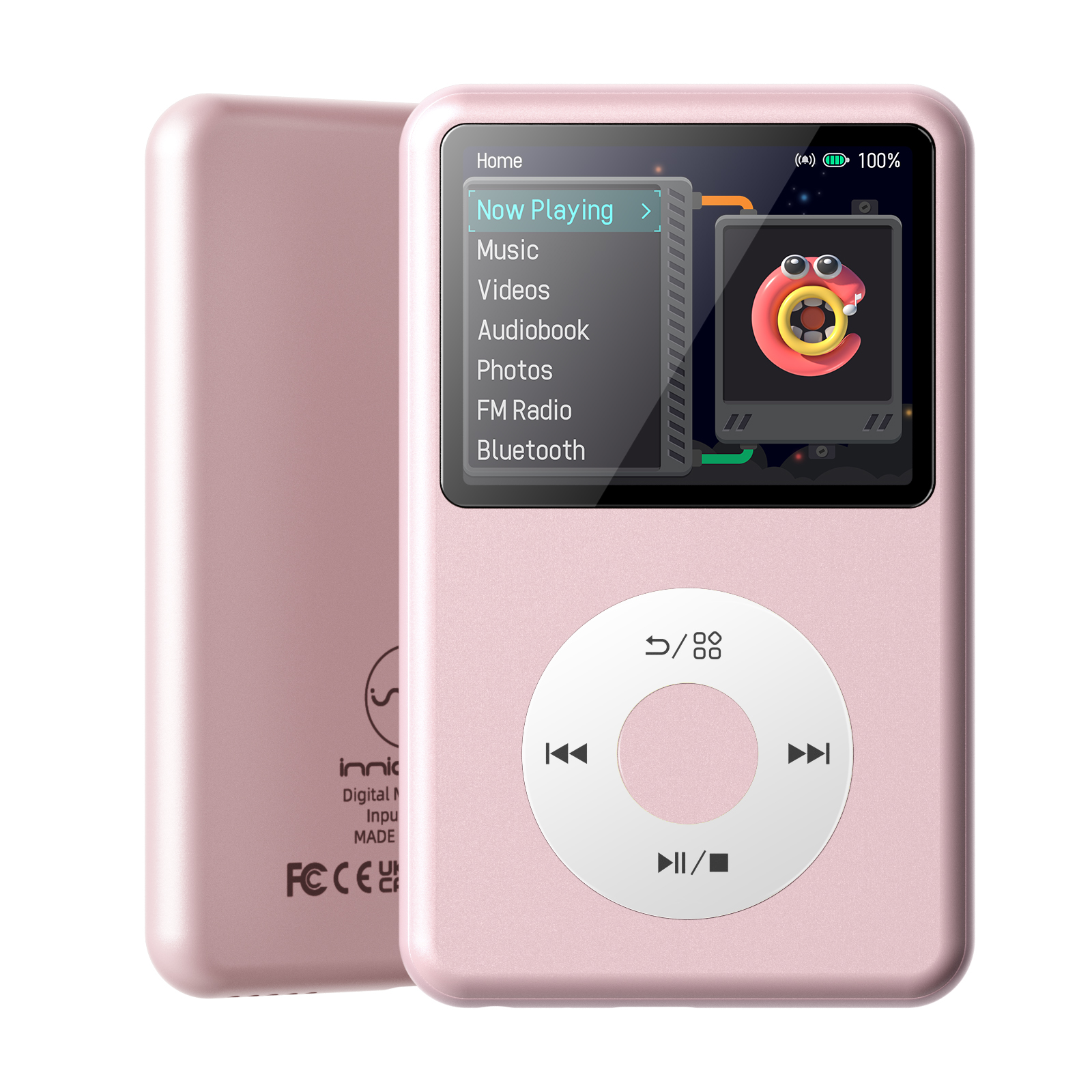 「128GB」INNIOASIS ビデオ、ラジオ、iPod Classic Touch 付きデジタル ハイレゾ オーディオ プレーヤー付きポータブル MP3 Bluetooth 音楽プレーヤー