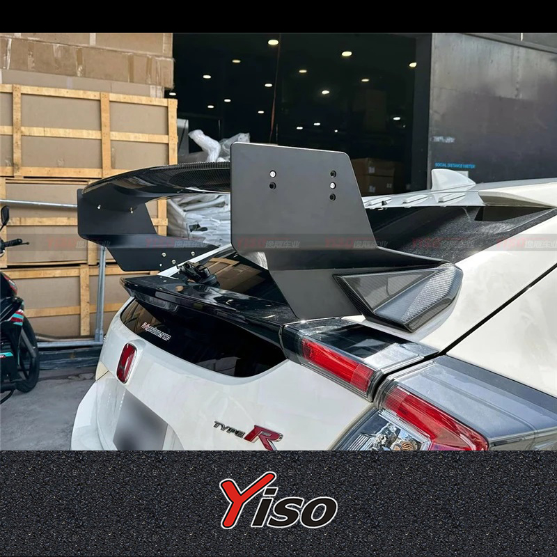 2016-2021 シビック TypeR FK8 ABS エンペンネージ修正包囲スポイラーカーボンファイバー ABS ウィングに適しています。