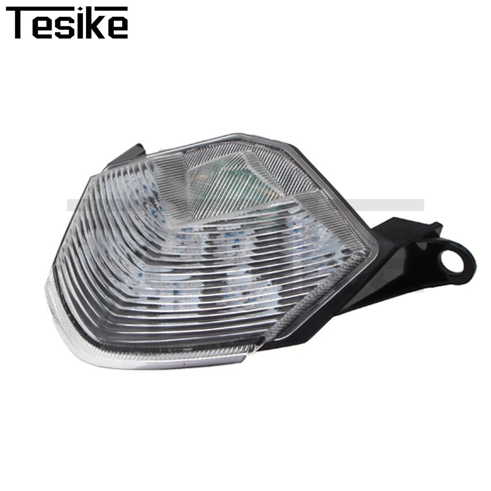 For Kawasaki Z750 2007-2012 / Z1000 2007 2008 2009 Chrome Rear Tail Light Brake Turn Signals Integrated LED Light ZX-6R ZX-10R