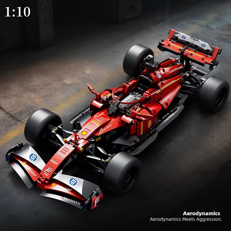 テクニカルスーパースポーツカーフォーミュラレーシングビルディングブロック MOC シティスピード有名車両レンガ組み立てるおもちゃ子供の誕生日ギフト