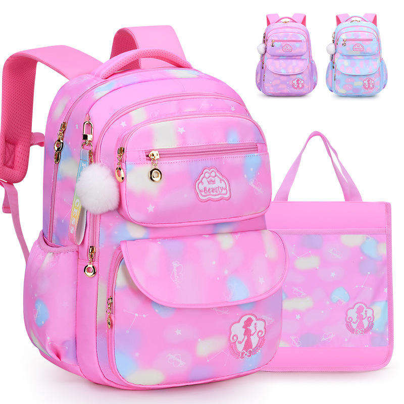 卸売カスタムロゴ 100% ポリエステル Cartable 小学生子供バックパックスクールバッグ少年少女のための