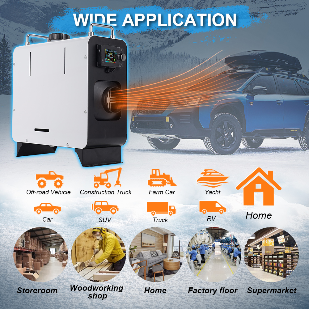 2/5/8KW ディーゼルエアヒーター Bluetooth 制御オールオンワンディーゼルヒーター高度調整車トラックボート RV パーキングヒーター