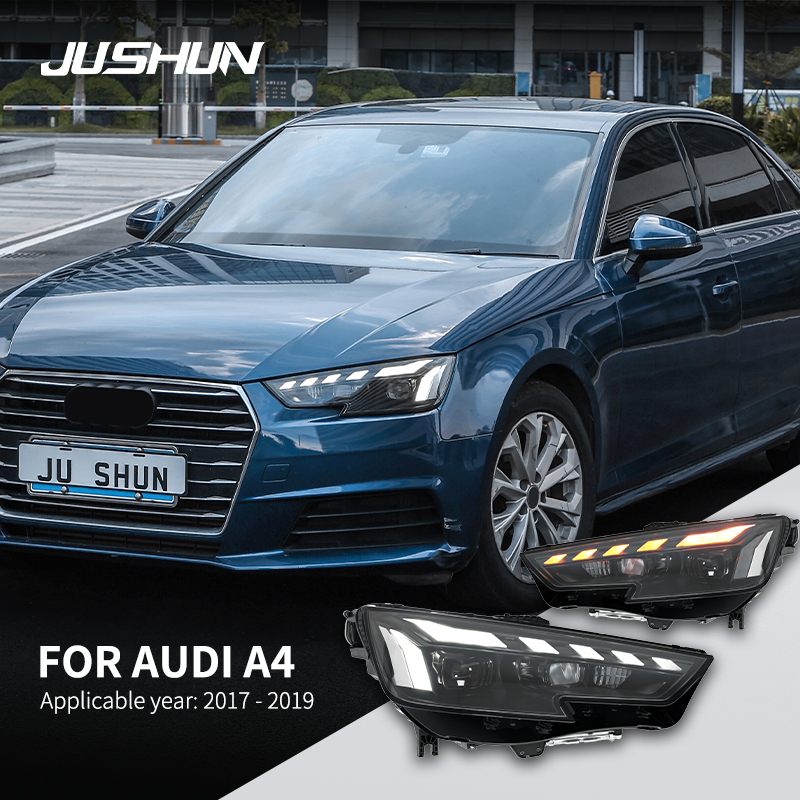 アウディ A4 ヘッドライト A4L RS4 S4 2017-2019 LED マトリックスヘッドランプ自動ヘッドライトアセンブリアップグレードプラグアンドプレイ RS スタイルフロントライト