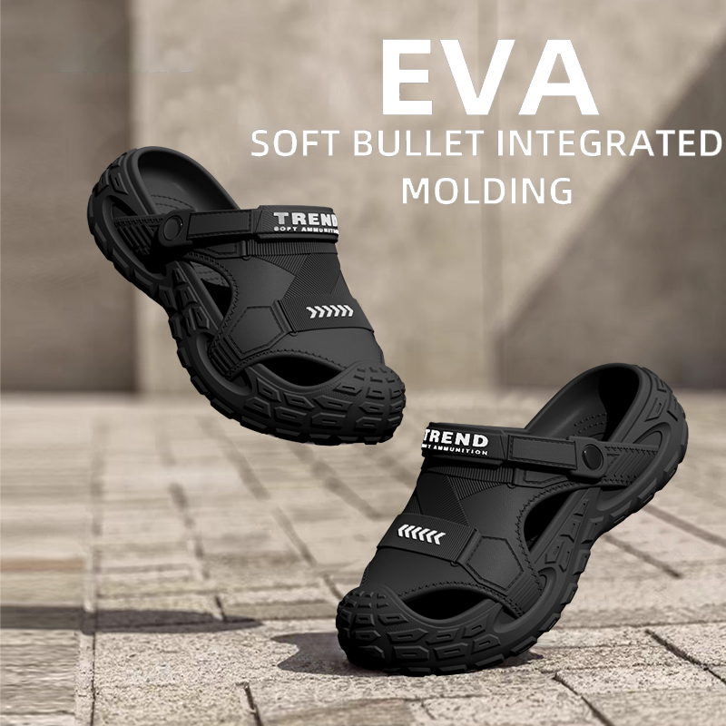 EVA メンズアウトドア夏ウェアラブルクロッグシューズ滑り止め通気性防臭滑り止めサンダル