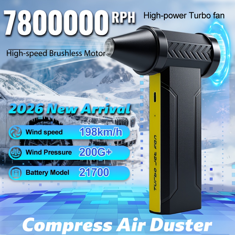 7800000RPH 送風機ブラシレスモーター電動ターボジェットファン高速暴力ファン USB 充電式強力なダストブロワー 60 メートル/秒