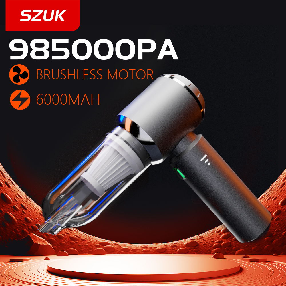 SZUK 985000PA 車用掃除機ワイヤレスミニハンドヘルド強力な吸引洗浄機ポータブル掃除機車用ホーム