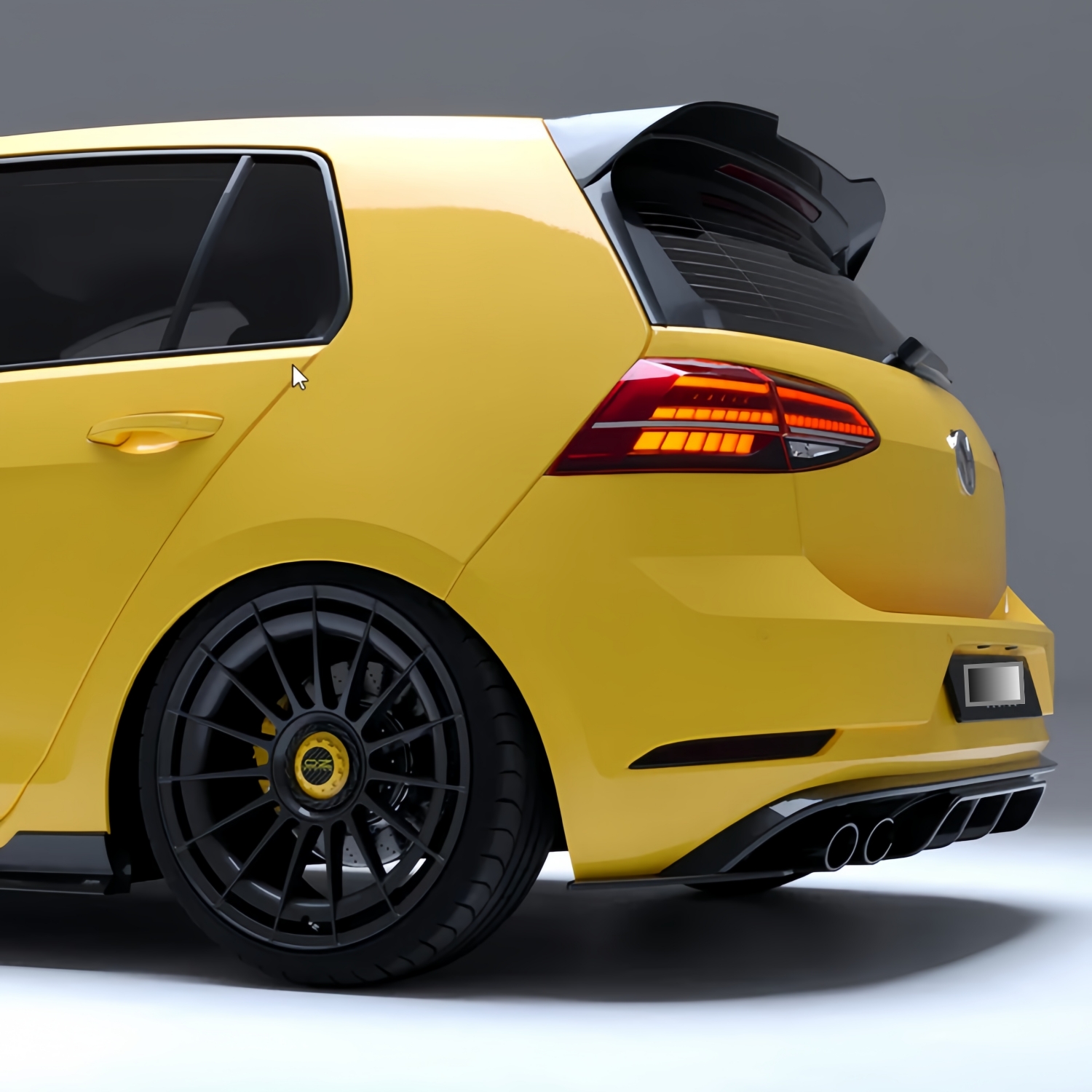 グロスブラックエッティンガースタイル車のリアルーフスポイラーウイング VW ゴルフ 7 MK7 GTI GTD R TSI TDI R-Line GTE 2013-2020 チューニングボディキット