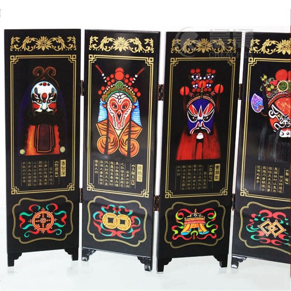 伝統特集 ホームインテリア 海外ギフト 注目の手工芸品 中国壁画 間仕切り 衝立飾り アンティーク漆器