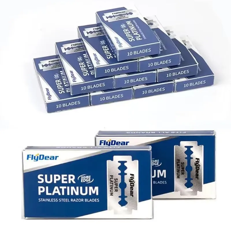 10/50/100 個ステンレス鋼かみそりの刃昔ながらの手動両面かみそりの刃理髪店ツール