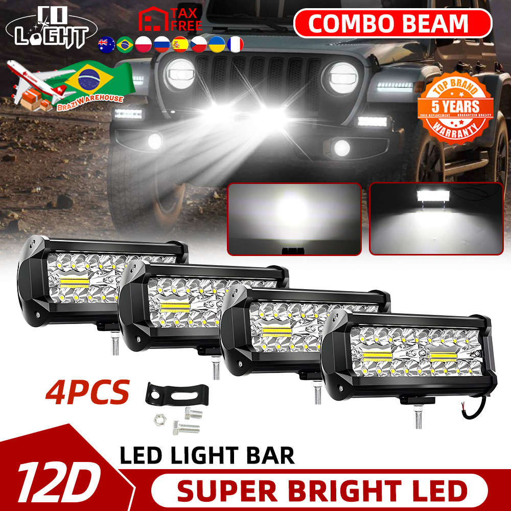 CO LIGHT4「LED バーワークライト 12V 24V オフロードスポットフラッドコンボ 7」LED ワークライトバー ATV UTV Lada Niva 4x4 トラック ボート SUV 用