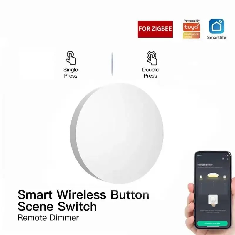 Tuya ZigBee スマート ボタン シーン スイッチ マルチシーン リンケージ ワイヤレス キー スイッチ バッテリー駆動のオートメーション Zigbee ゲートウェイが必要