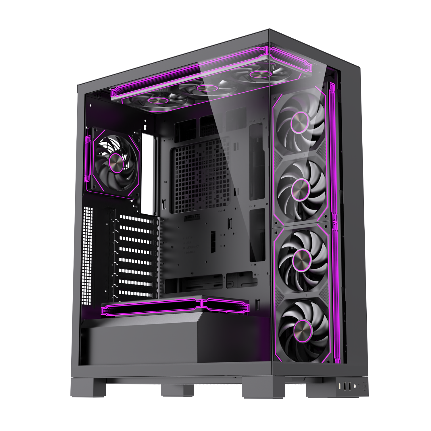 デスクトップゲーマーコンピュータケース ATX フルタワー PC ケース TYPE-C インターフェイスサポート MATX Mini-ITX アルミニウム合金
