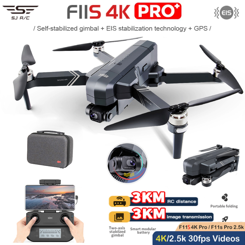 SJRC F11S 4K プロプラス ドローン カメラ付き WIFI GPS EIS 2 軸手ぶれ補正ジンバル FPV ブラシレス クアッドコプター プロフェッショナル RC ドローン ヘリ