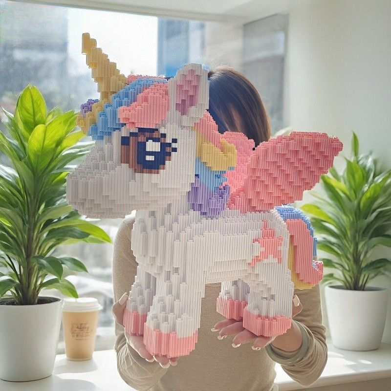 2026 年馬ユニコーンビルディングブロックかわいいペガサス 3D パズル教育玩具ギフト子供のため
