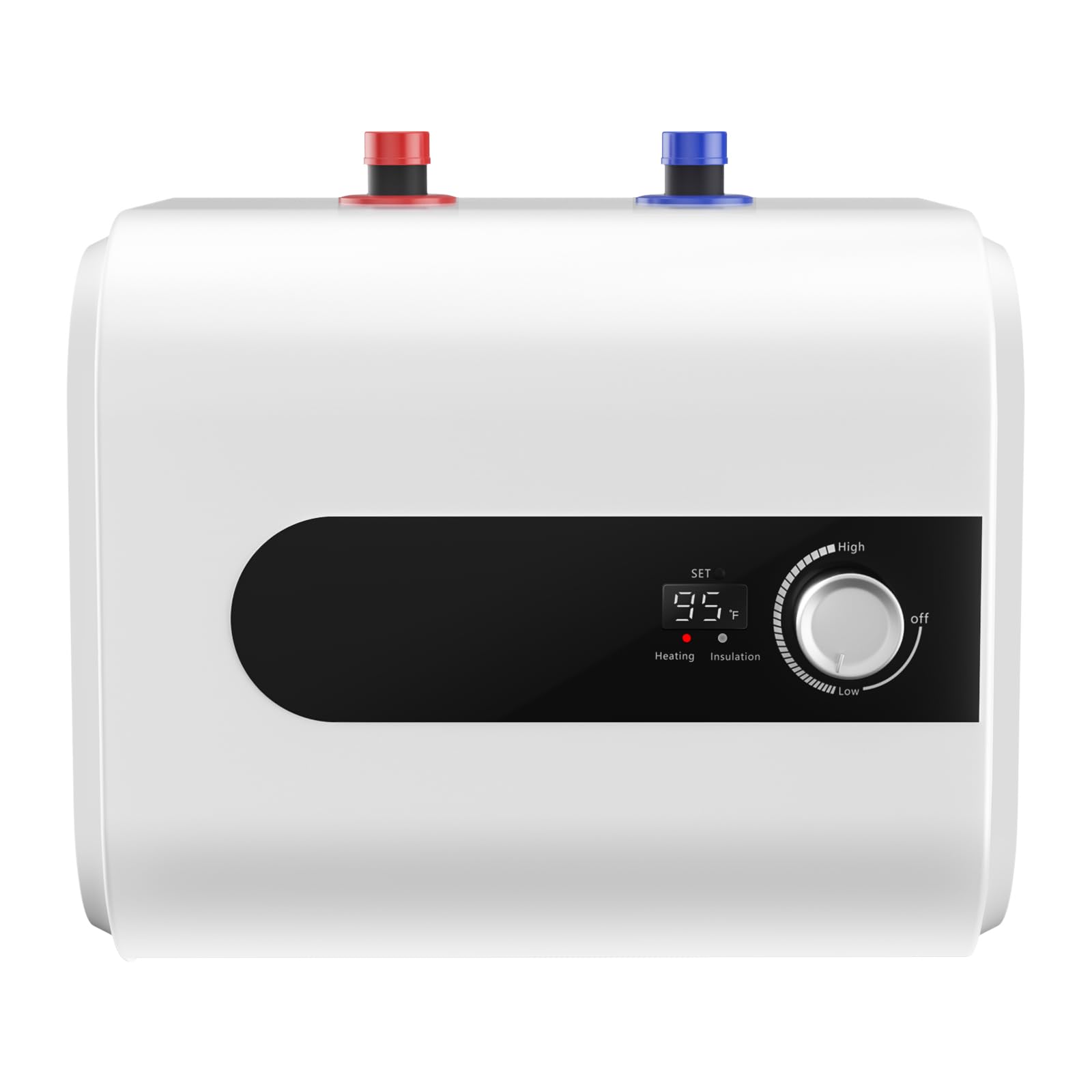 6L/1.6ガロンミニタンク給湯器電気、1500Wアンダーシンク温水、キッチンバスルームレストラン用110Vインスタント給湯器、壁または床に取り付け