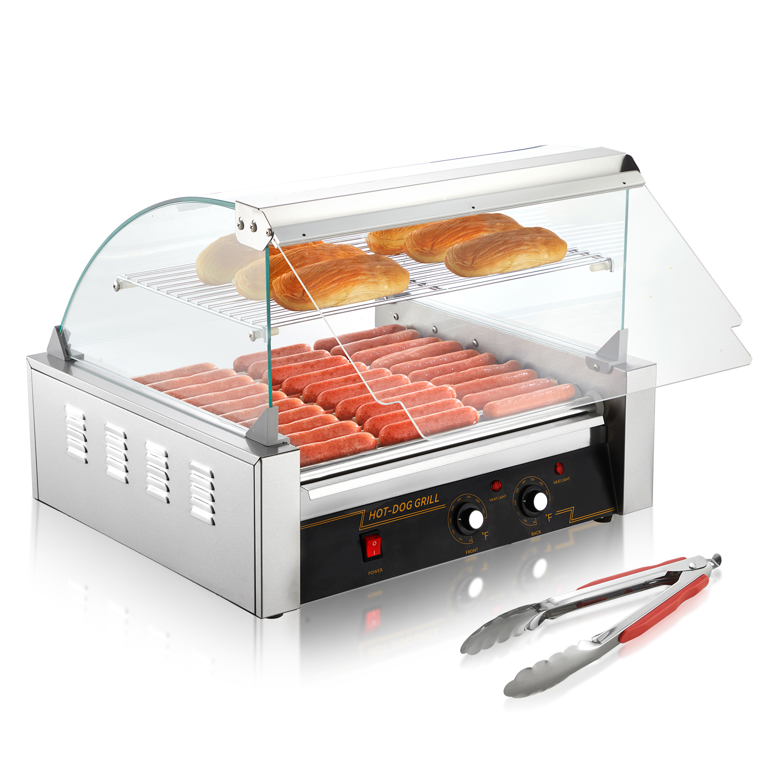 SucceBuy 5/7/11 商用ホットドッグローラー電動ソーセージメーカーバーベキューグリルマシンキャンプパーティー家電 110V