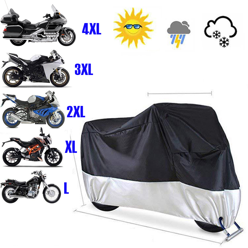 真新しい SML XL 2XL 3XL 4XL ユニバーサル屋外 UV プロテクター防水オートバイカバー Bache Funda モトスクーター自転車ケース