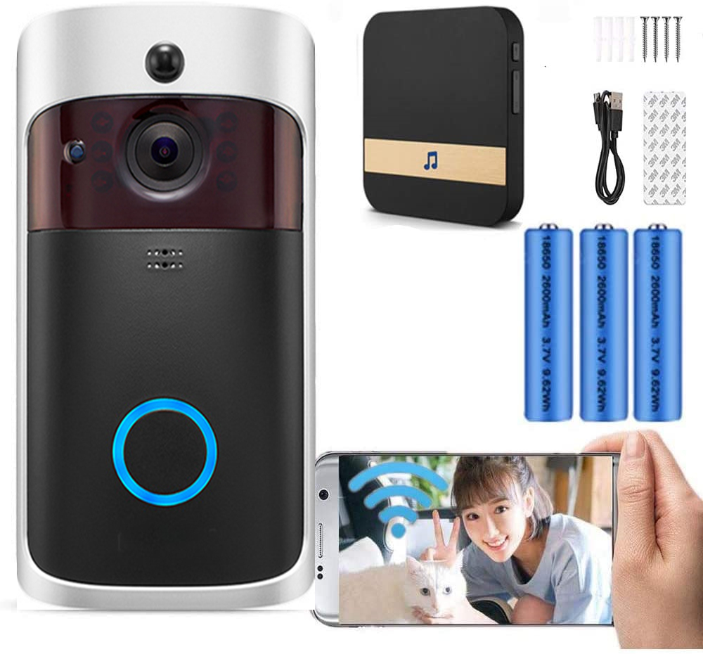 ビデオ ドアベル カメラ HD WiFi ドアベル ワイヤレス操作のモーション検知器 オーディオ
