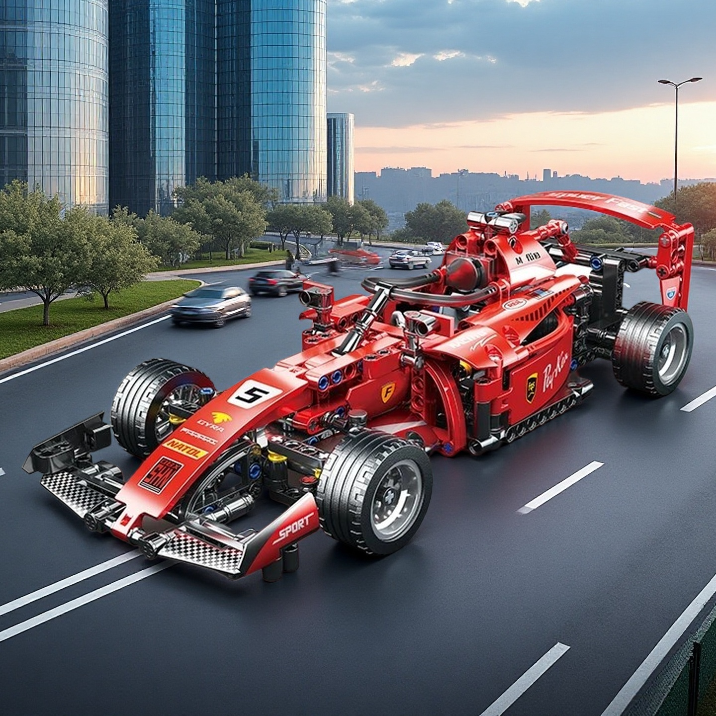 2025 テクニカル新 F1 レーシングカービルディングブロックセット MOC モデルキット DIY 組立レンガ子供のための創造的な知育玩具