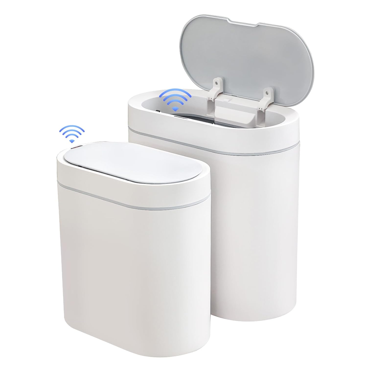 7L 浴室用ゴミ箱 蓋付き 自動ゴミ箱 スマートゴミ箱 タッチレス スリムモーションセンサー 防水 プラスチックゴミ箱