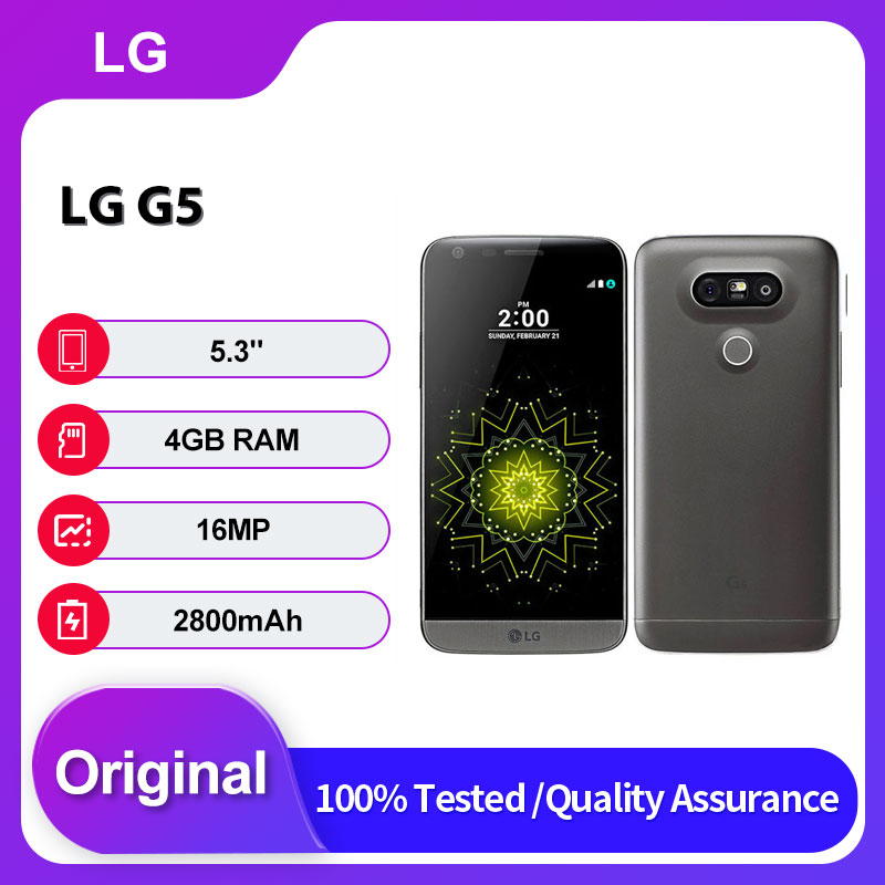 オリジナルロック解除 LG G5 H850 4 グラム指紋 NFC Bluetooth 携帯電話 5.3 インチ 32 ギガバイト 4 ギガバイト RAM 2800mAh