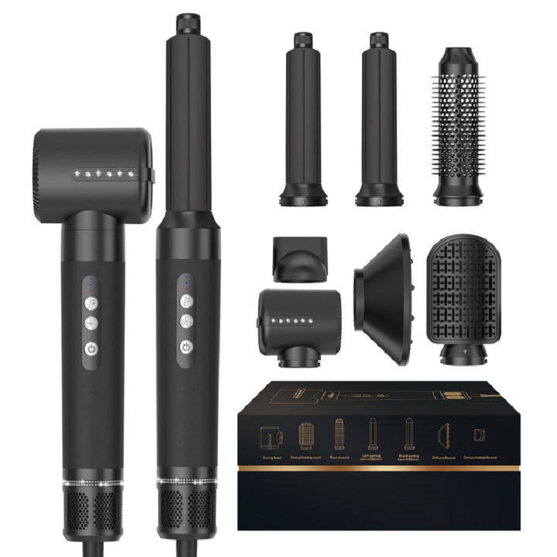7 で 1 プロのストレートヘアアイロン 1400 ワットヘアカーラー電気コームヘアドライヤーブラシホットヘアボリュームカーラーヘアスタイルセット