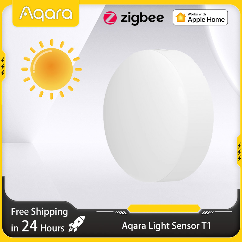 Aqara 光センサー T1 Zigbee 3.0 スマートホーム光検出器明るさセンサースマート誘導光変更ホームキットアプリで動作