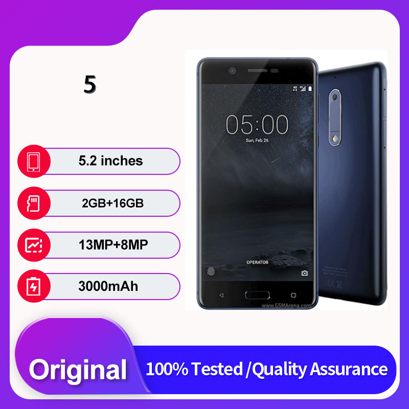 オリジナルロック解除 5 (2017) 4G 3000mAh 5.2 インチ 13MP Bluetooth 指紋携帯電話