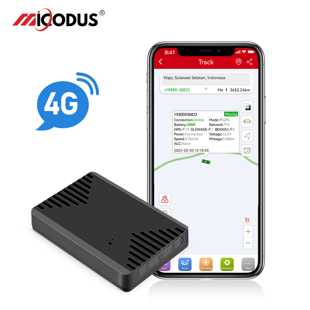 MiCODUS Rastreador 4G GPS ミニ Localizador ML300G 2500mAh Type-C 磁気トラッカー車の振動アラームアプリ追跡用
