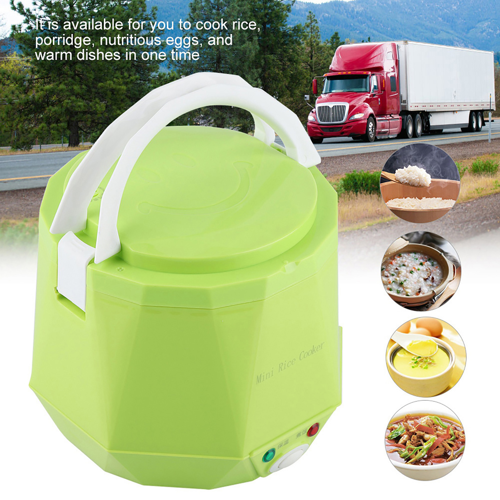 24V 電気炊飯器 1.6 L ポータブル多機能 Cookint ポット食品汽船トラック用電気炊飯器 140 ワット