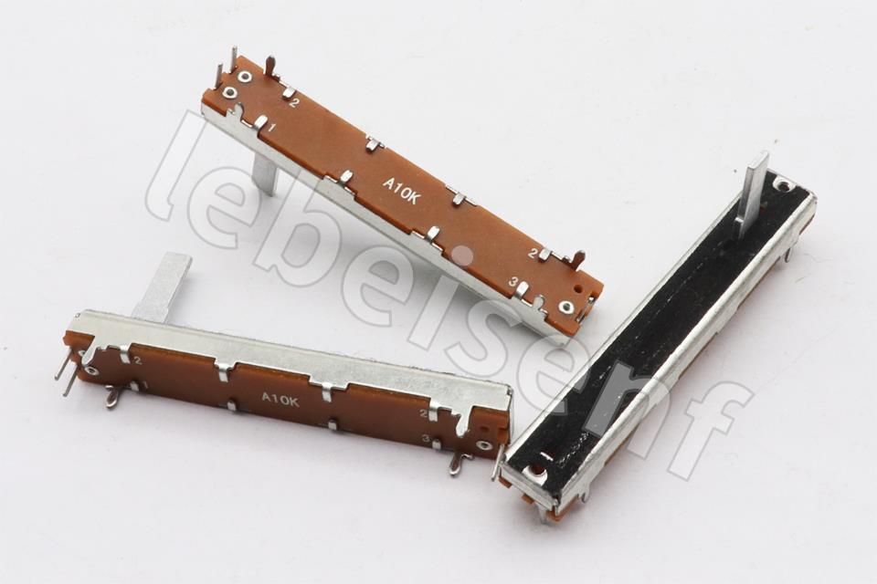 5 個 60 ミリメートル SL-4521N ミキサーシングルポテンショメータ B10K B20K B50K B100K/シングルリンケージフェーダー鉄ハンドル 15MMC