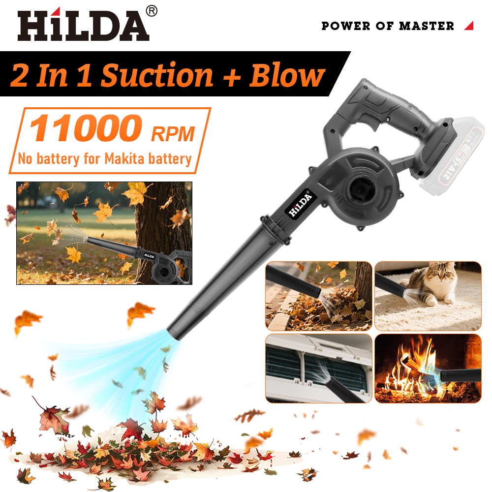 HILDA 21V Wireless Air Blower Vacuum 2-in-1 Wash Blow Dual Function Portable Electric Dust Blower Cleaner For Dust Removal