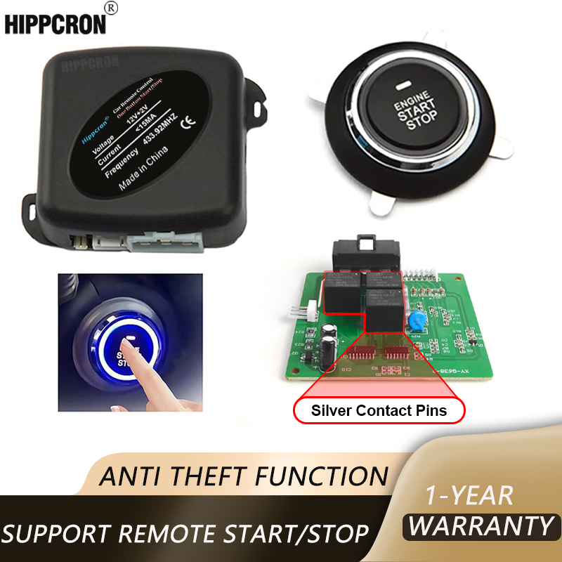 Hippcron 車リモートエンジンスターターボタンドアロックキーレスエントリーシステム集中ロック警報システムキットカーアクセサリー