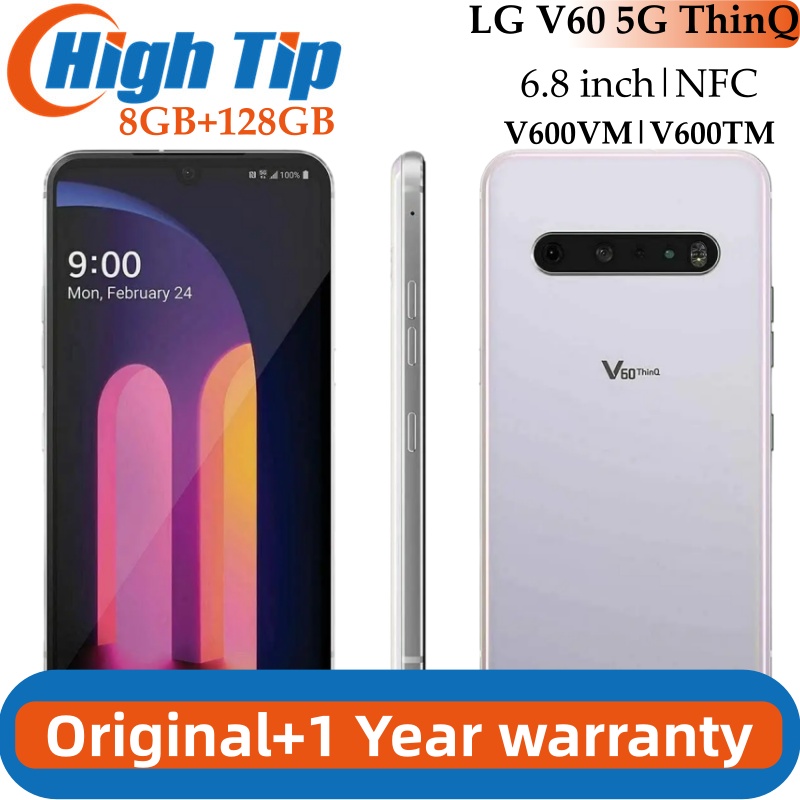オリジナルロック解除 LG V60 5 グラム ThinQ Moilble 電話 V600TM V600VM 6.8 インチ Android NFC SamrtPhone 8 ギガバイト RAM 128 ギガバイト ROM 携帯電話