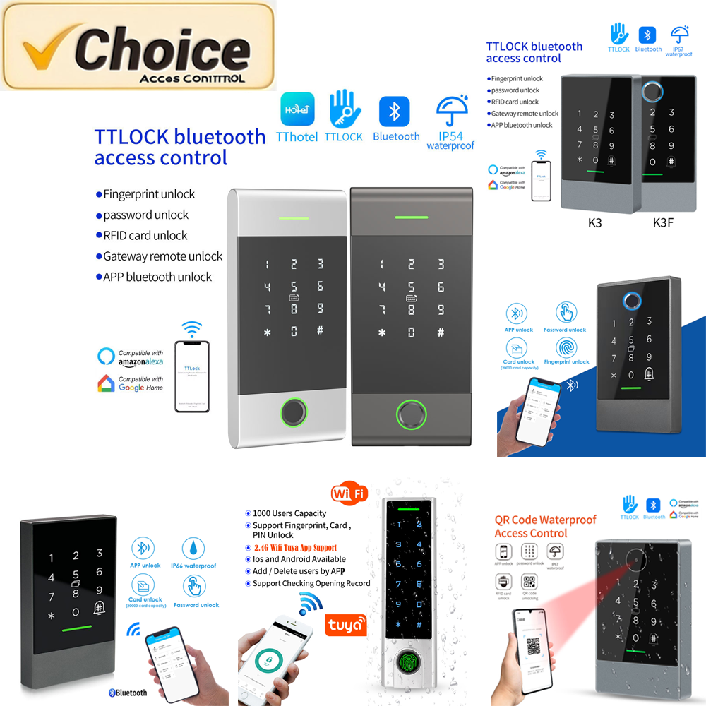 防水 TTLOCK RFID/IC/Bluetooth キーパッド