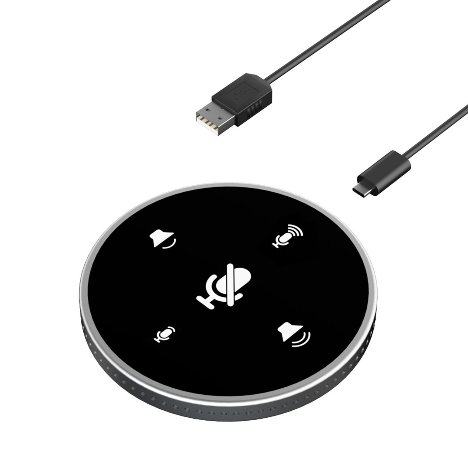 デスクトップ USB 会議スピーカーフォン マイク内蔵スピーカー 360 ° 全指向性 PC コンピューターコンデンサーマイク PC ラップトップ用