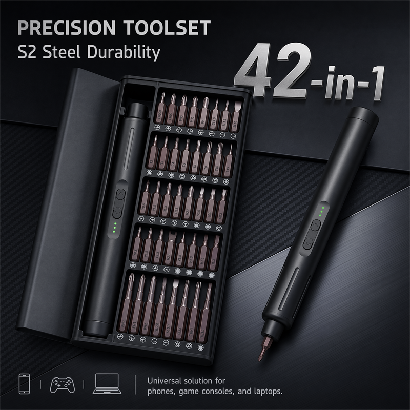 42 in 1 第 8 世代電動ドライバーセット コードレス精密キット 充電式高トルクパワー PC 電話エレクトロニクス修復ツール